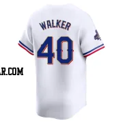 Steele Walker Men's Texas Rangers Gold Limited White 2024 Collection Jersey