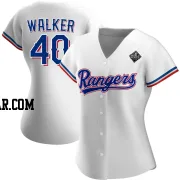 Steele Walker Women's Texas Rangers White Authentic Home 2023 World Series Jersey