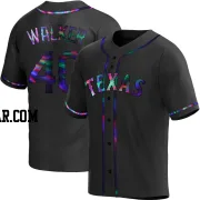 Steele Walker Youth Texas Rangers Black Holographic Replica Alternate Jersey