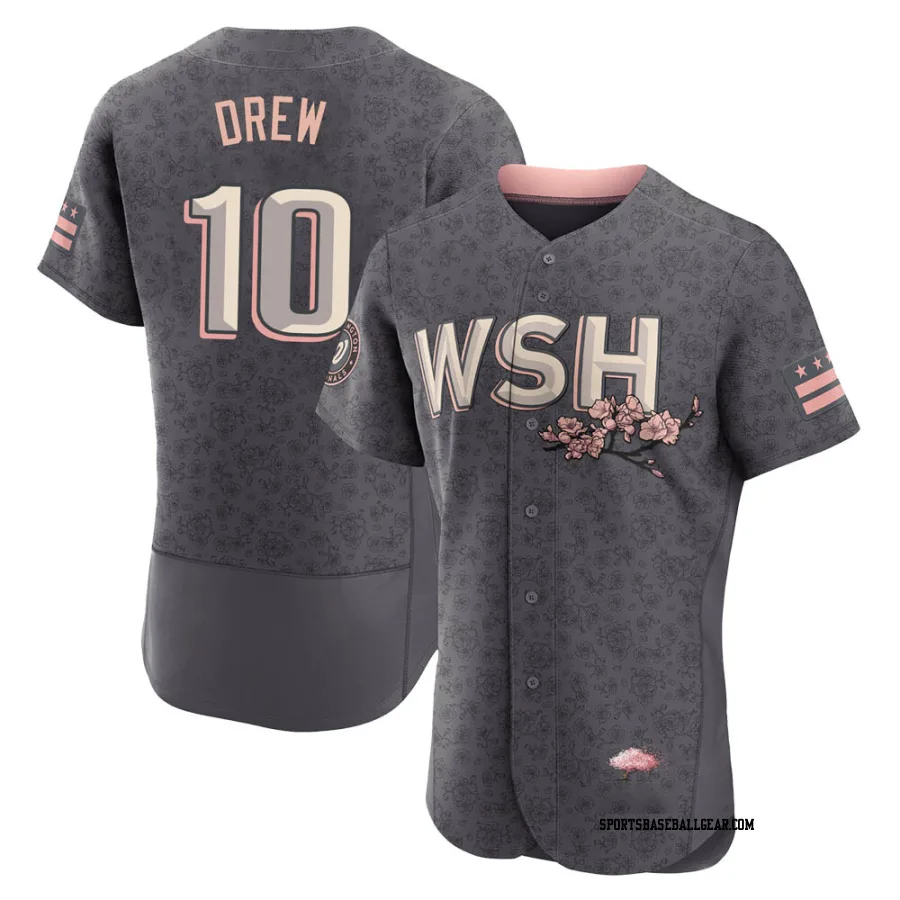 Stephen Drew Men's Washington Nationals Gray Authentic 2022 City Connect Jersey