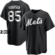 Stephen Nogosek Men's New York Mets Black/White Replica Jersey