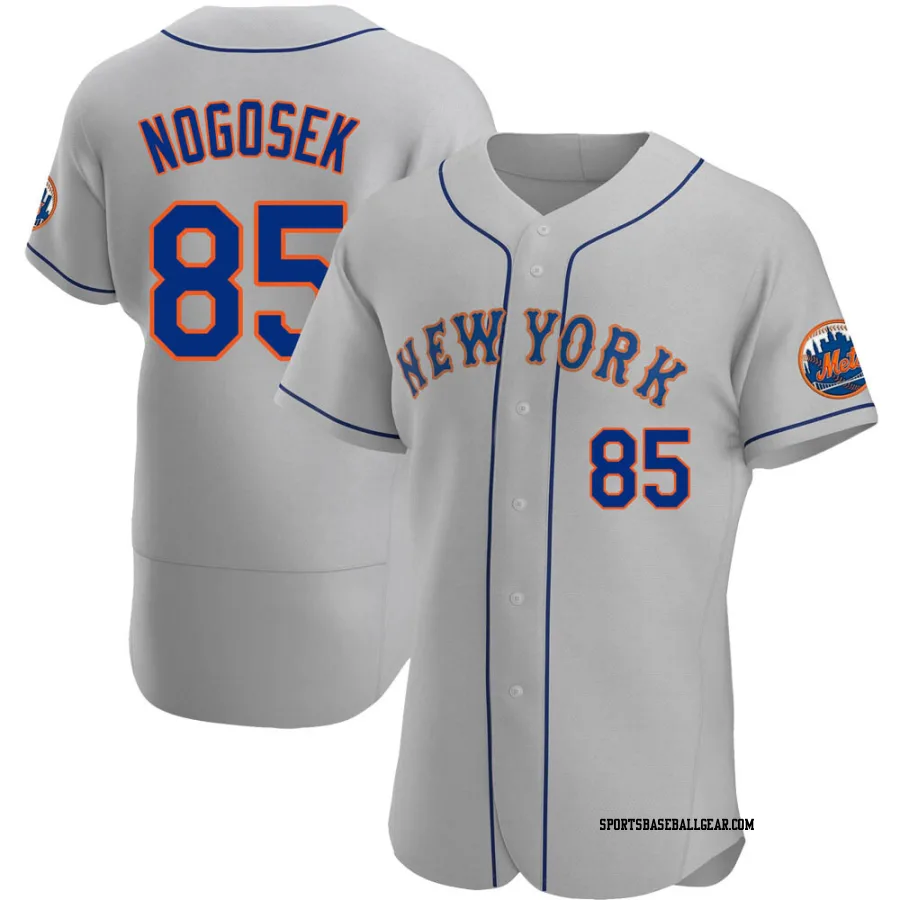 Stephen Nogosek Men's New York Mets Gray Authentic Road Jersey