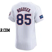 Stephen Nogosek Men's New York Mets White Elite Home Patch Jersey