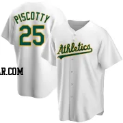 Stephen Piscotty Men's Oakland Athletics White Replica Home Jersey