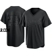 Stephen Piscotty Youth Oakland Athletics Black Replica Pitch Fashion Jersey