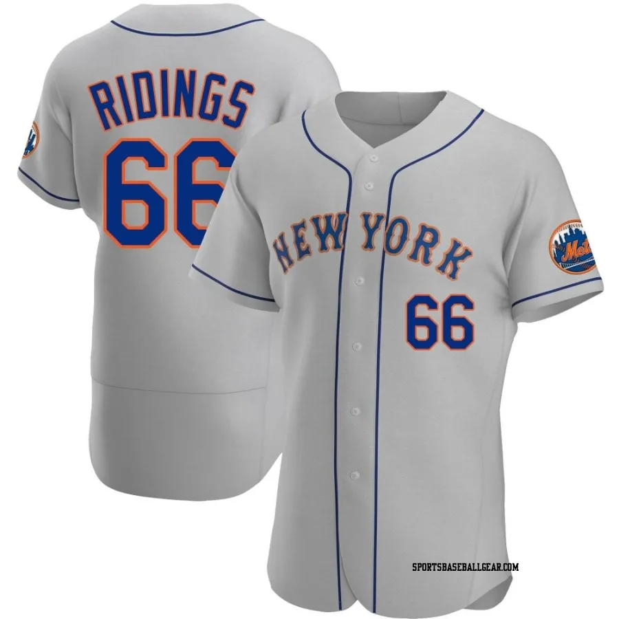 Stephen Ridings Men's New York Mets Gray Authentic Road Jersey