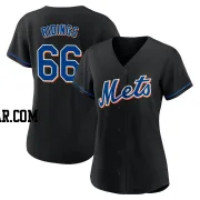 Stephen Ridings Women's New York Mets Black Authentic 2022 Alternate Jersey