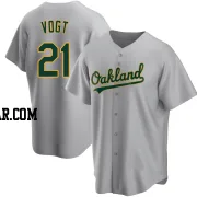 Stephen Vogt Men's Oakland Athletics Gray Replica Road Jersey