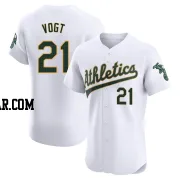 Stephen Vogt Men's Oakland Athletics White Elite Home Jersey