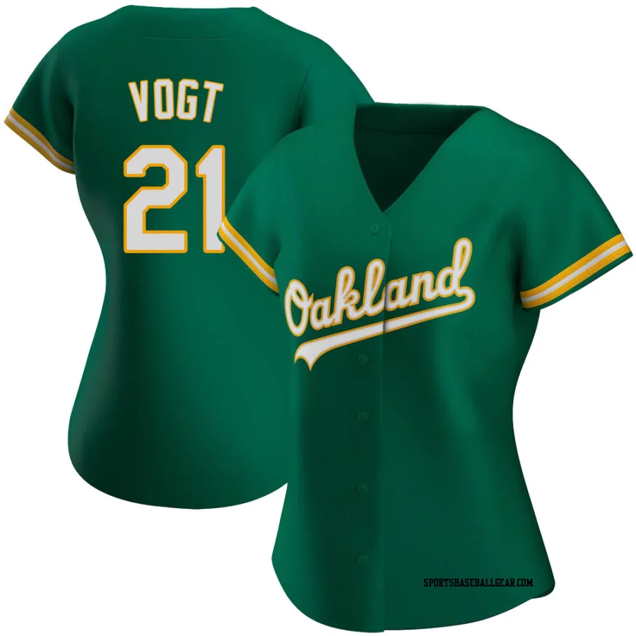 Stephen Vogt Women's Oakland Athletics Green Authentic Kelly Alternate Jersey