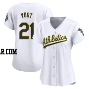 Stephen Vogt Women's Oakland Athletics White Limited Home Jersey