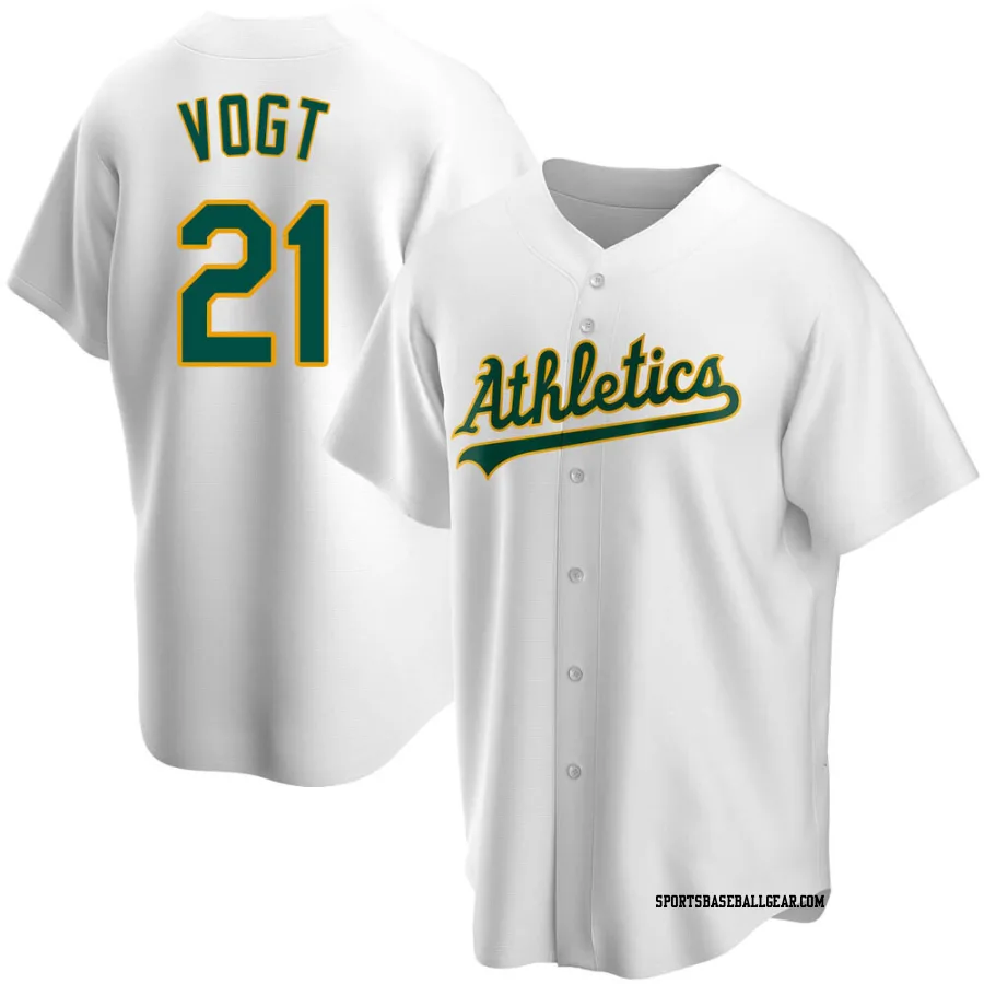 Stephen Vogt Youth Oakland Athletics White Replica Home Jersey