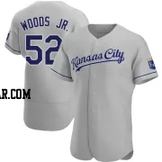 Stephen Woods Jr. Men's Kansas City Royals Gray Authentic Road Jersey