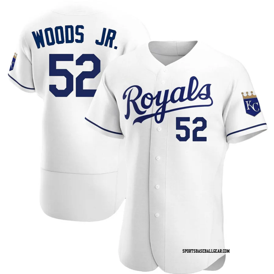 Stephen Woods Jr. Men's Kansas City Royals White Authentic Home Jersey