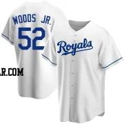 Stephen Woods Jr. Men's Kansas City Royals White Replica Home Jersey