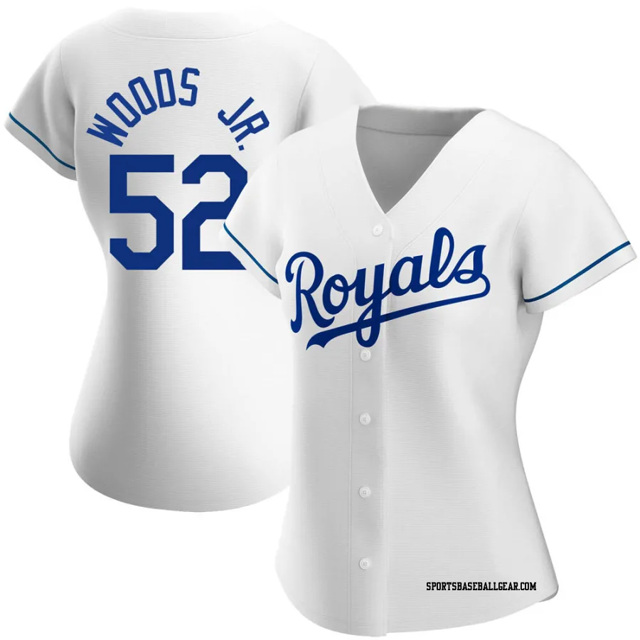 Stephen Woods Jr. Women's Kansas City Royals White Authentic Home Jersey