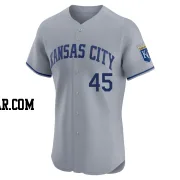 Steve Balboni Men's Kansas City Royals Gray Elite Road Jersey