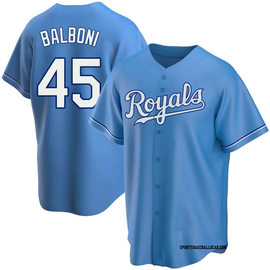 Steve Balboni Men's Kansas City Royals Light Blue Replica Alternate Jersey