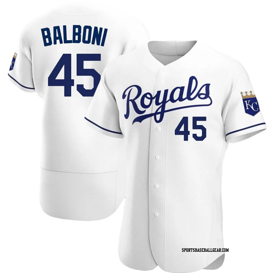 Steve Balboni Men's Kansas City Royals White Authentic Home Jersey