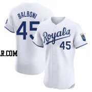 Steve Balboni Men's Kansas City Royals White Elite Home Jersey