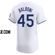 Steve Balboni Men's Kansas City Royals White Elite Home Jersey