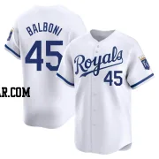 Steve Balboni Men's Kansas City Royals White Limited Home Jersey