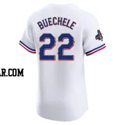 Steve Buechele Men's Texas Rangers Gold Elite White 2024 Collection Jersey