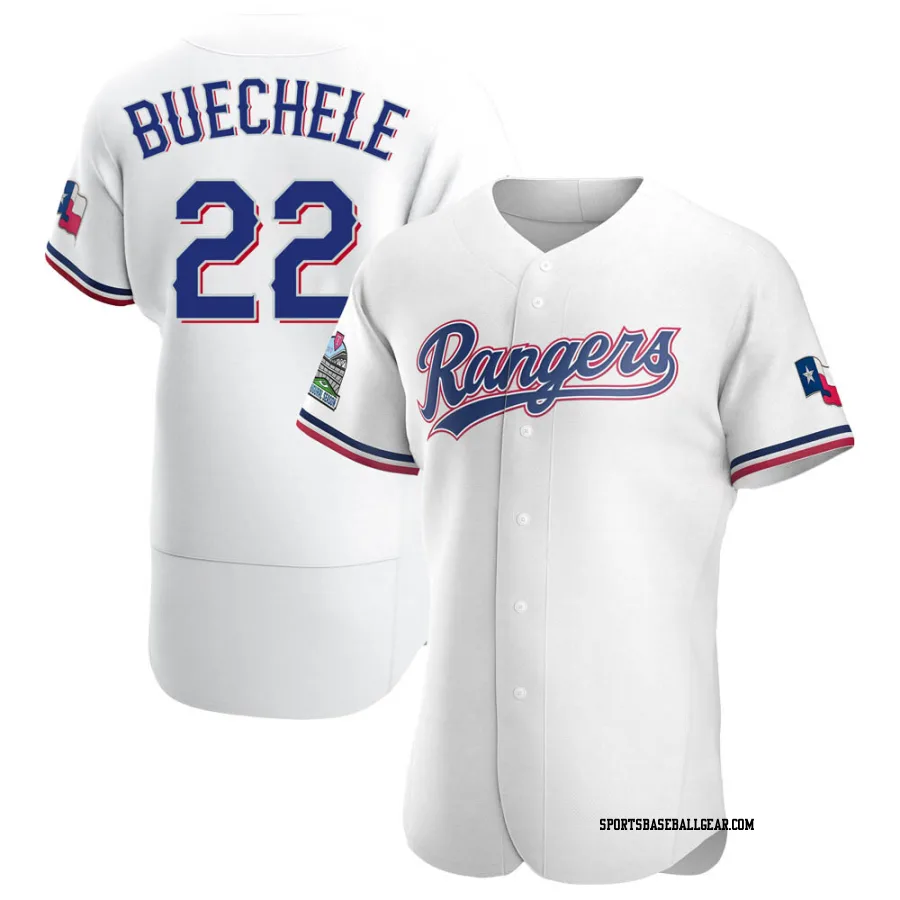 Steve Buechele Men's Texas Rangers White Authentic Home Jersey