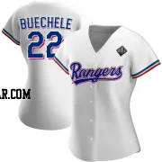 Steve Buechele Women's Texas Rangers White Authentic Home 2023 World Series Jersey