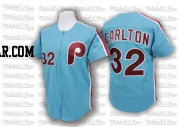 Steve Carlton Men's Philadelphia Phillies Blue Authentic Throwback Jersey