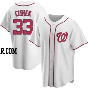 Steve Cishek Men's Washington Nationals White Replica Home Jersey