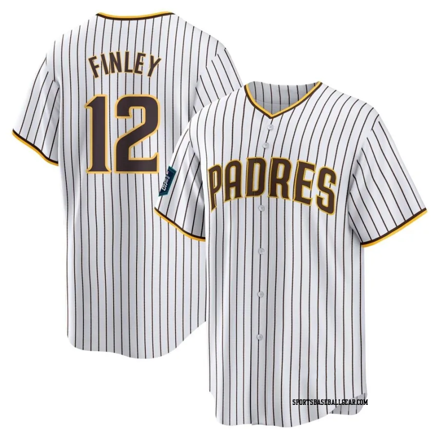 Steve Finley Men's San Diego Padres White Replica 2024 World Tour Seoul Series Home Jersey