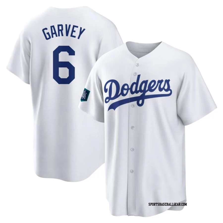 Steve Garvey Youth Los Angeles Dodgers White Replica 2024 World Tour Seoul Series Home Jersey