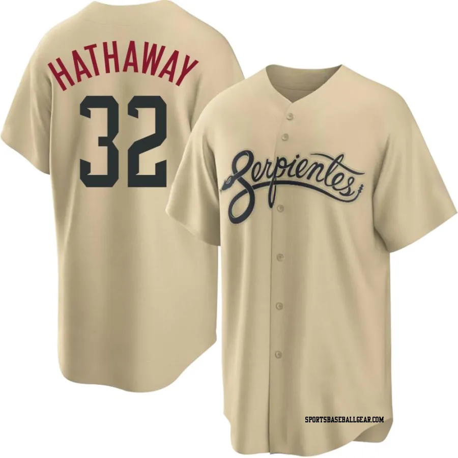 Steve Hathaway Men's Arizona Diamondbacks Gold Replica 2021 City Connect Cool Base Jersey