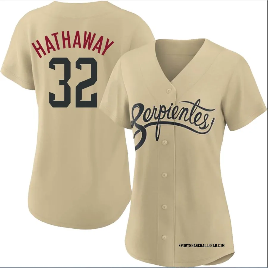 Steve Hathaway Women's Arizona Diamondbacks Gold Authentic 2021 City Connect Cool Base Jersey