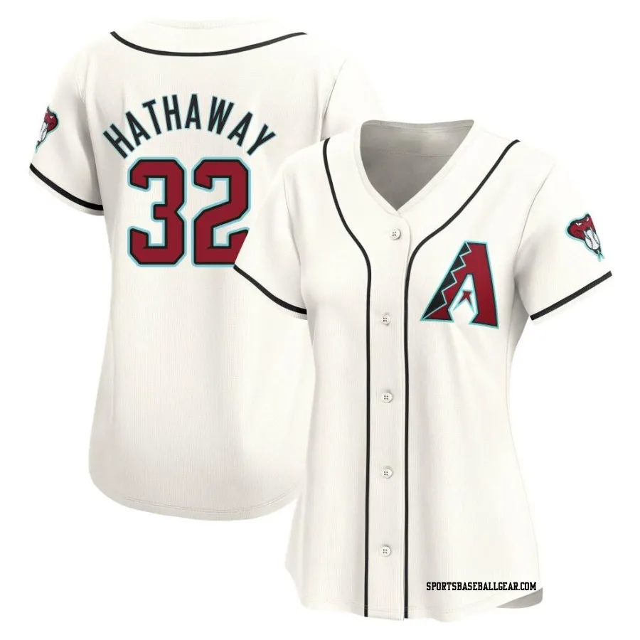 Steve Hathaway Women's Arizona Diamondbacks White Limited Home Jersey