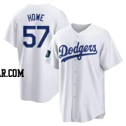 Steve Howe Men's Los Angeles Dodgers White Replica 2024 World Tour Seoul Series Home Jersey