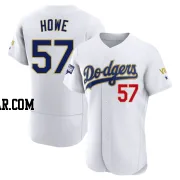 Steve Howe Men's Los Angeles Dodgers White/Gold Authentic 2021 Gold Program Player Jersey