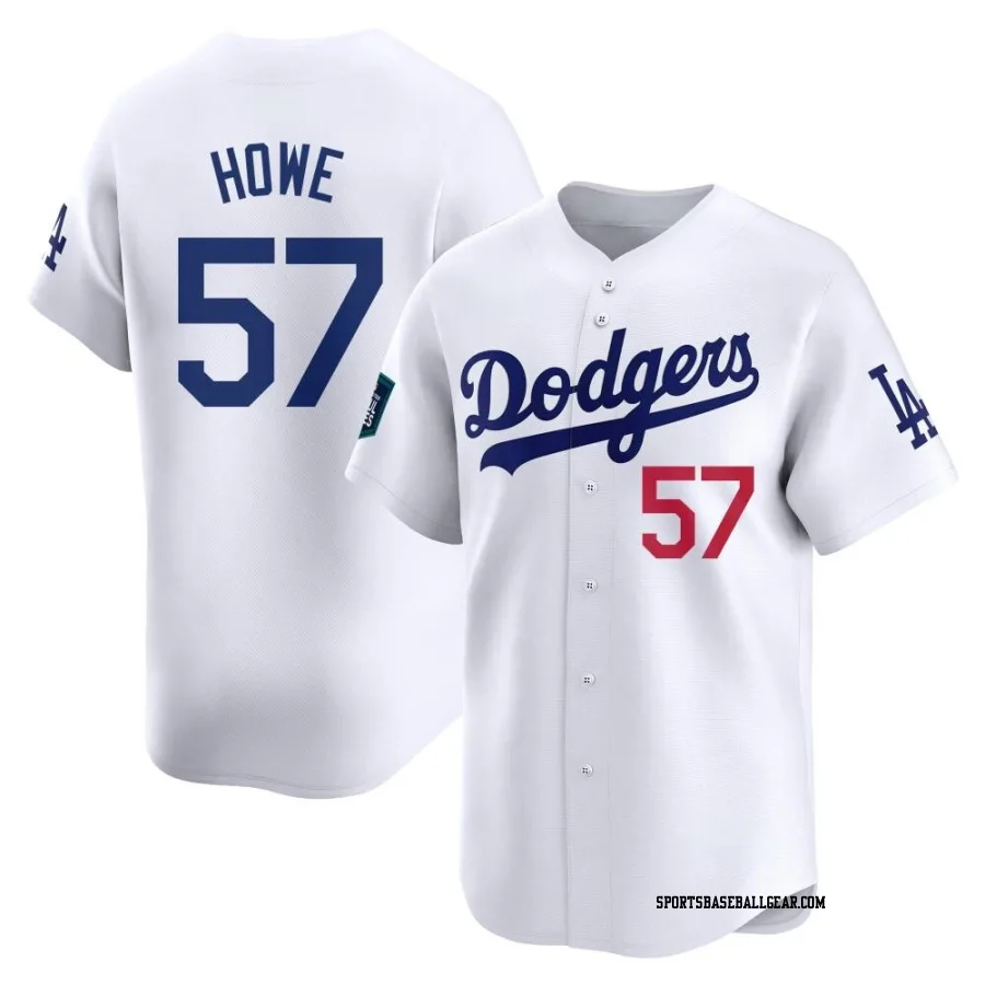 Steve Howe Youth Los Angeles Dodgers White Limited 2024 World Tour Seoul Series Home Jersey