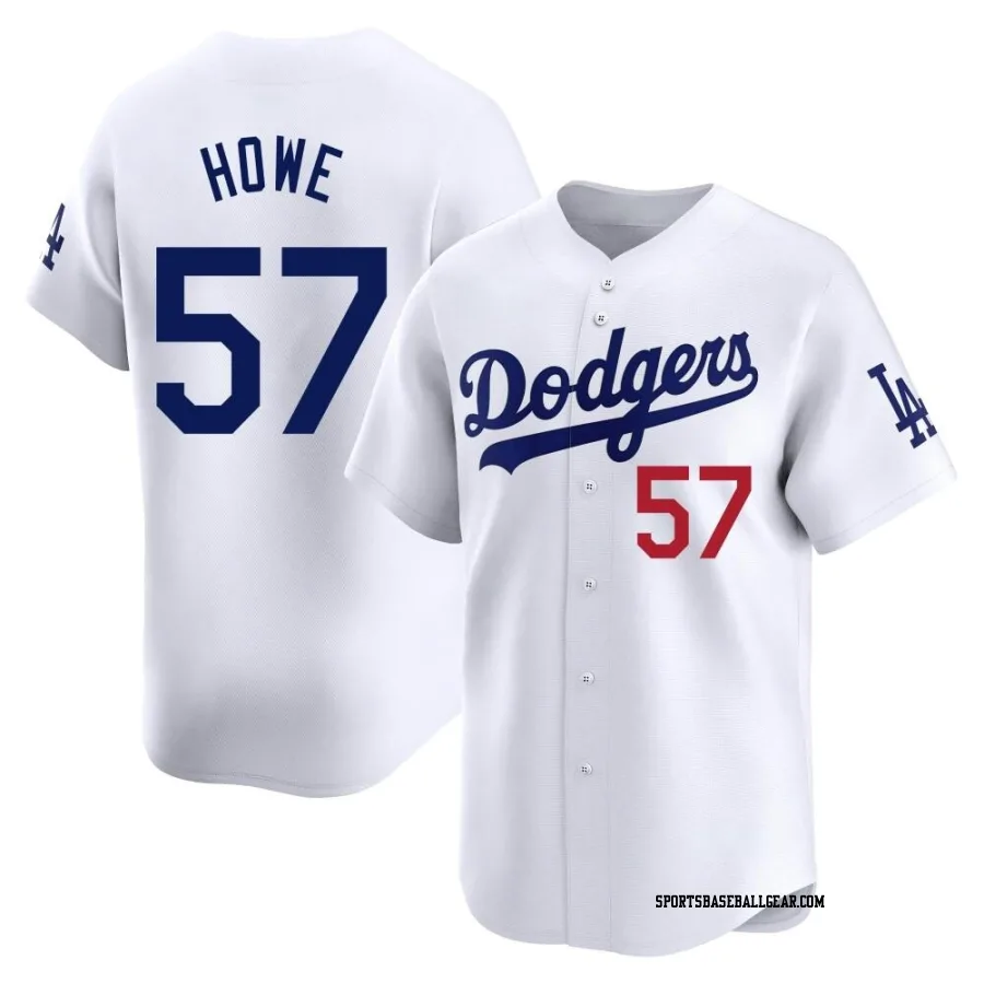 Steve Howe Youth Los Angeles Dodgers White Limited Home Jersey