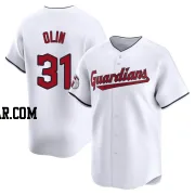 Steve Olin Men's Cleveland Guardians White Limited Home Jersey