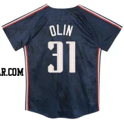 Steve Olin Toddler Cleveland Guardians Navy Limited Preschool & 2024 City Connect Jersey