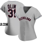 Steve Olin Women's Cleveland Guardians Gray Authentic Road Jersey