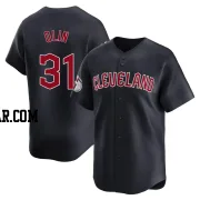 Steve Olin Youth Cleveland Guardians Navy Limited Alternate Jersey