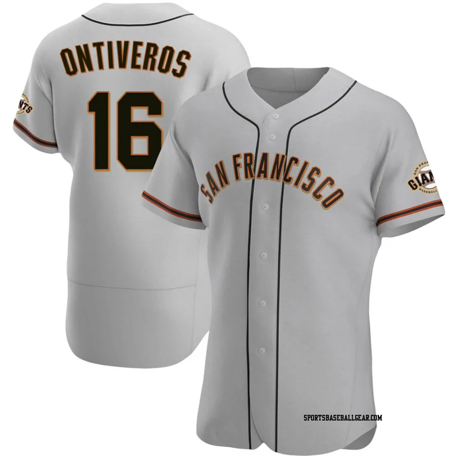 Steve Ontiveros Men's San Francisco Giants Gray Authentic Road Jersey