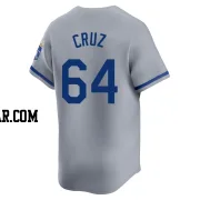 Steven Cruz Men's Kansas City Royals Gray Limited Away Jersey