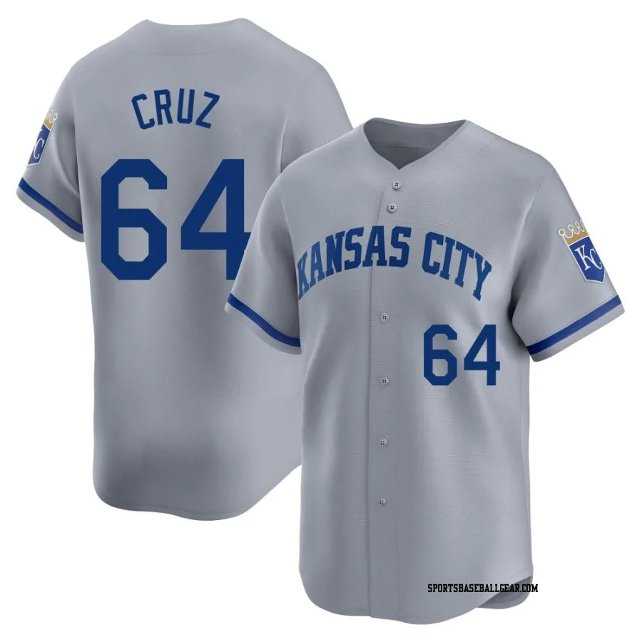 Steven Cruz Men's Kansas City Royals Gray Limited Away Jersey