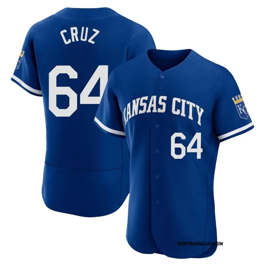 Steven Cruz Men's Kansas City Royals Royal Authentic 2022 Alternate Jersey