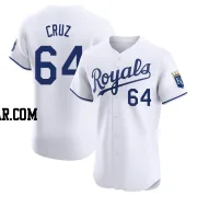 Steven Cruz Men's Kansas City Royals White Elite Home Jersey