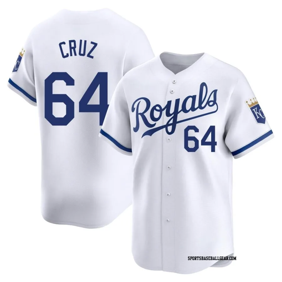 Steven Cruz Men's Kansas City Royals White Limited Home Jersey